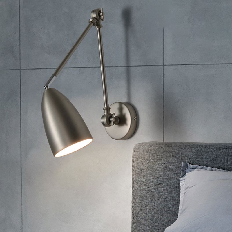 Epoch Moderni LED Applique Metallo 3 Colori Regolabile Nero/Bianco/Nichel Soggiorno/Camera da Letto