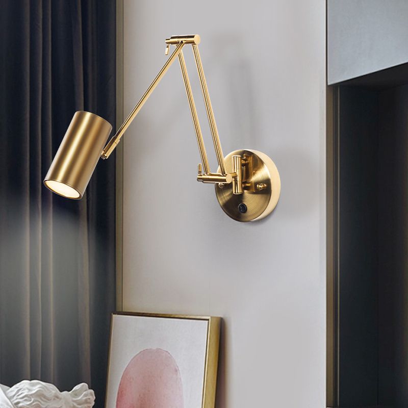 Arisha Moderne LED Applique Regolabile Cilindrica Metallo Soggiorno/Camera da Letto