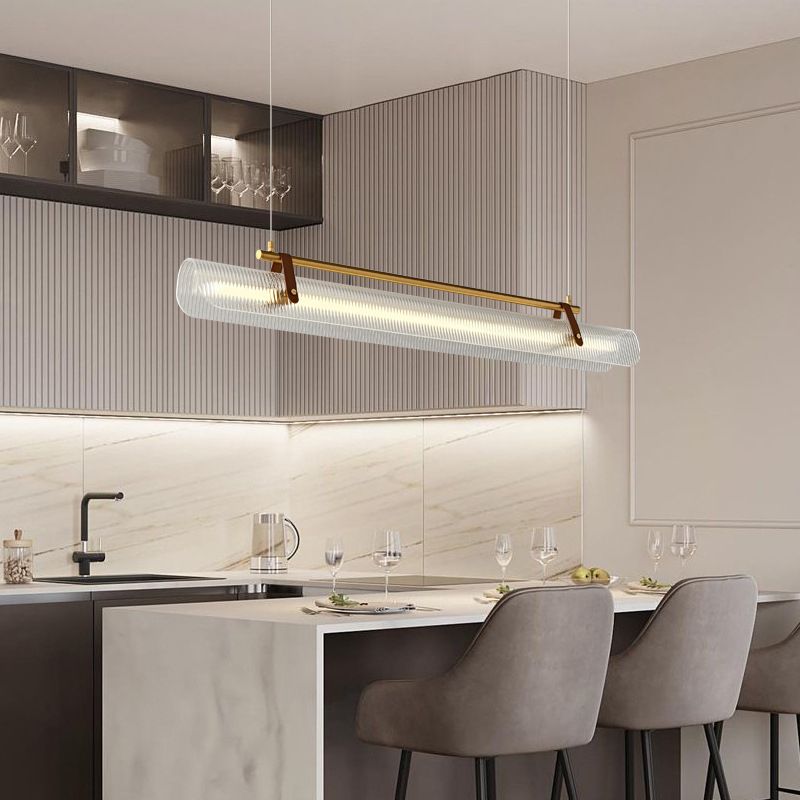 Arisha Lampade a Sospensione Acrilico/Metallo Nero/Oro LED