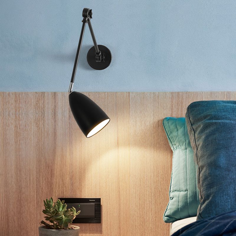 Epoch Moderni LED Applique Metallo 3 Colori Regolabile Nero/Bianco/Nichel Soggiorno/Camera da Letto