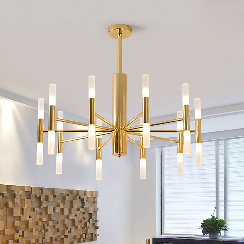 Marilyn Lampada a Sospensione LED Moderno Metallo Cilindrico Oro Soggiorno/Camera da Letto