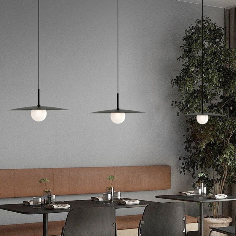 Arisha Moderno Piatto Metallo Lampade a Sospensione, Nero/Bianco/Grigio
