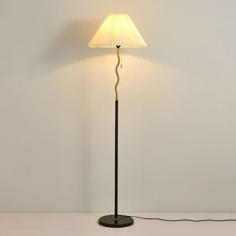 Muto Plissettato Lampade da Terra Metallo/Tessuto LED