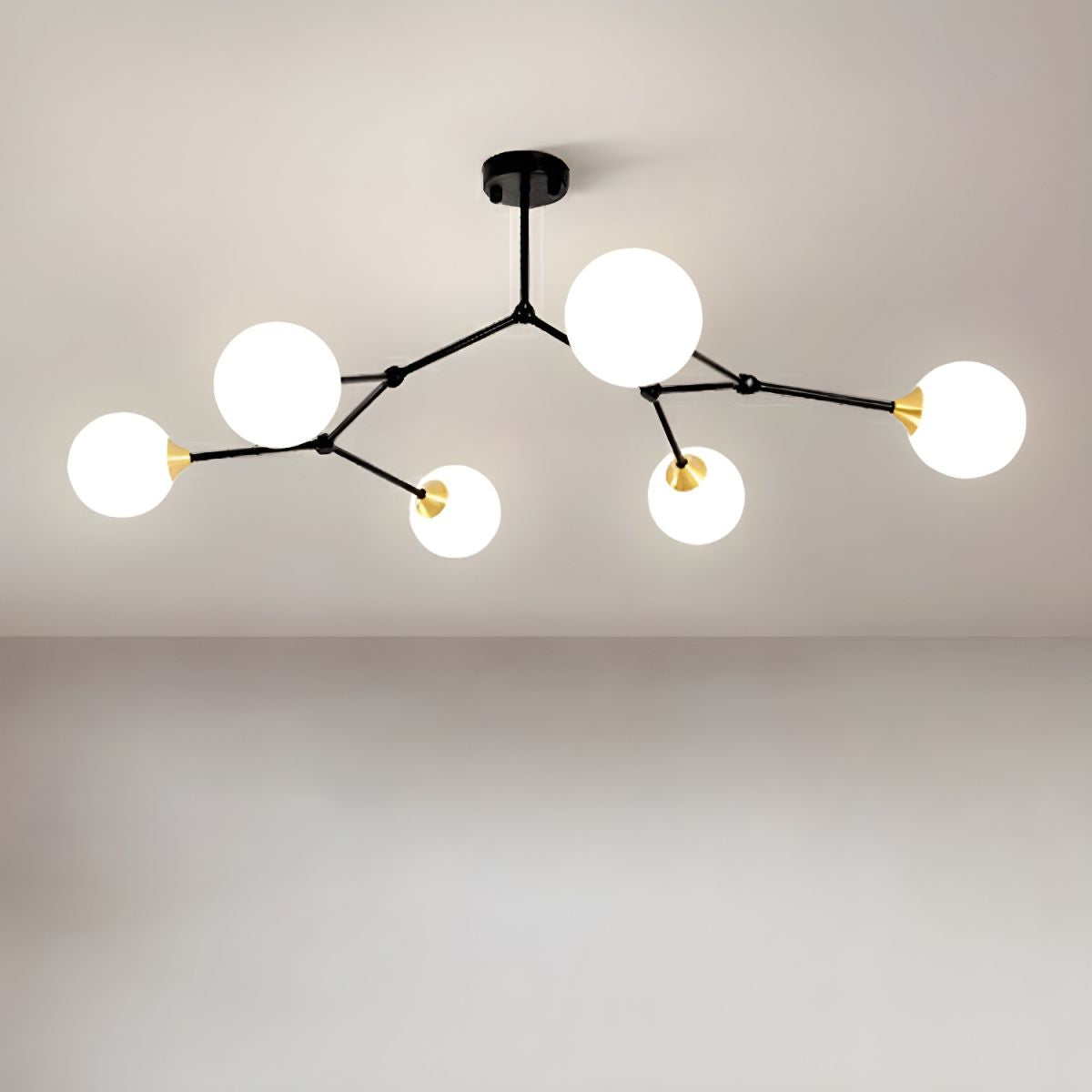 Valentina Moderni LED Vetro Nero/Oro Moderni Lampadari Soggiorno/Camera da Letto