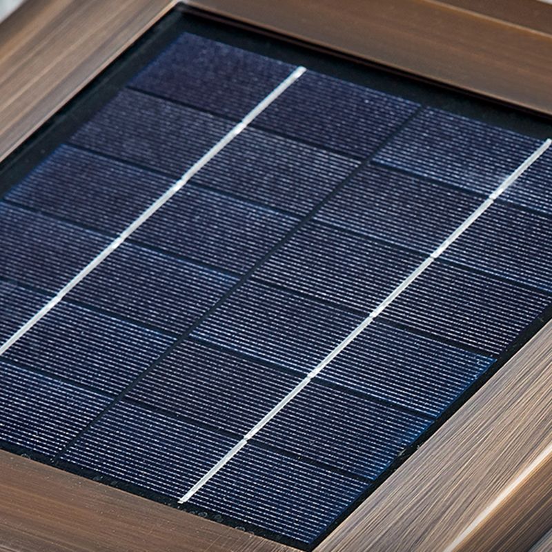 Ray Moderno Quadrate Metallo Vetro Lampade da Esterno Marrone