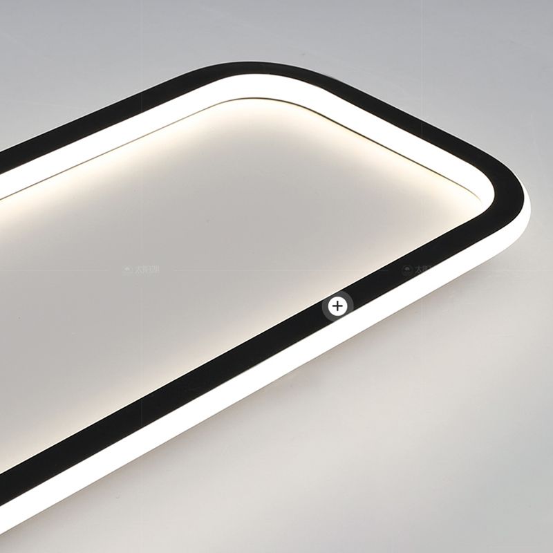 Arisha Minimaliste Rettangolare Metallo/Silicone Plafoniere Soggiorno