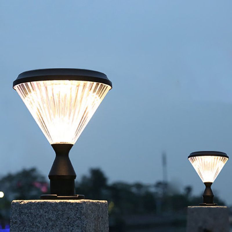 Ray Diamonde Solare Metallo/Acrilico Lampade da Esterno Nero