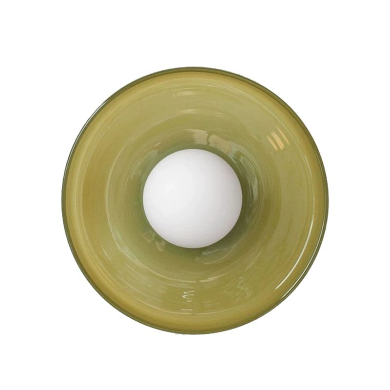 Arisha Moderno Rotondo Vetro Metallo Plafoniere Colorato Soggiorno