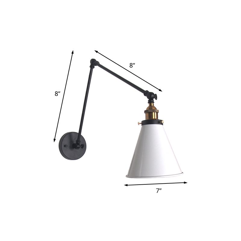 Epoch Minimalismo LED Applique Metallo Conico Regolabile Soggiorno