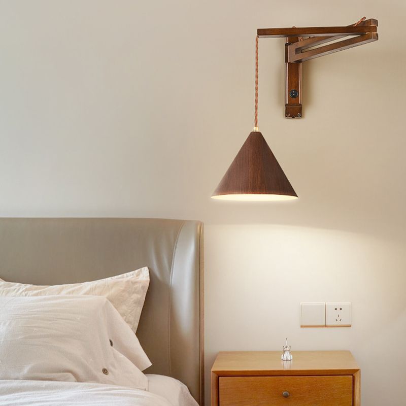 Muto Vintage LED Applique Legno/Metallo Legno/Noce Soggiorno
