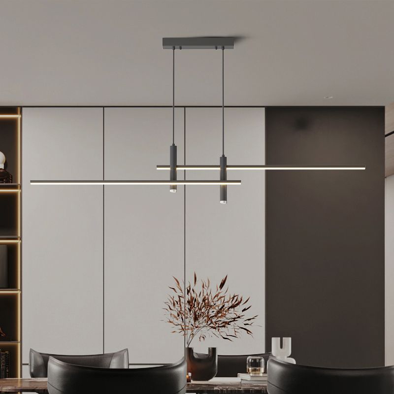 Arisha Lampada a Sospensione Metallo Lineare Moderna LED