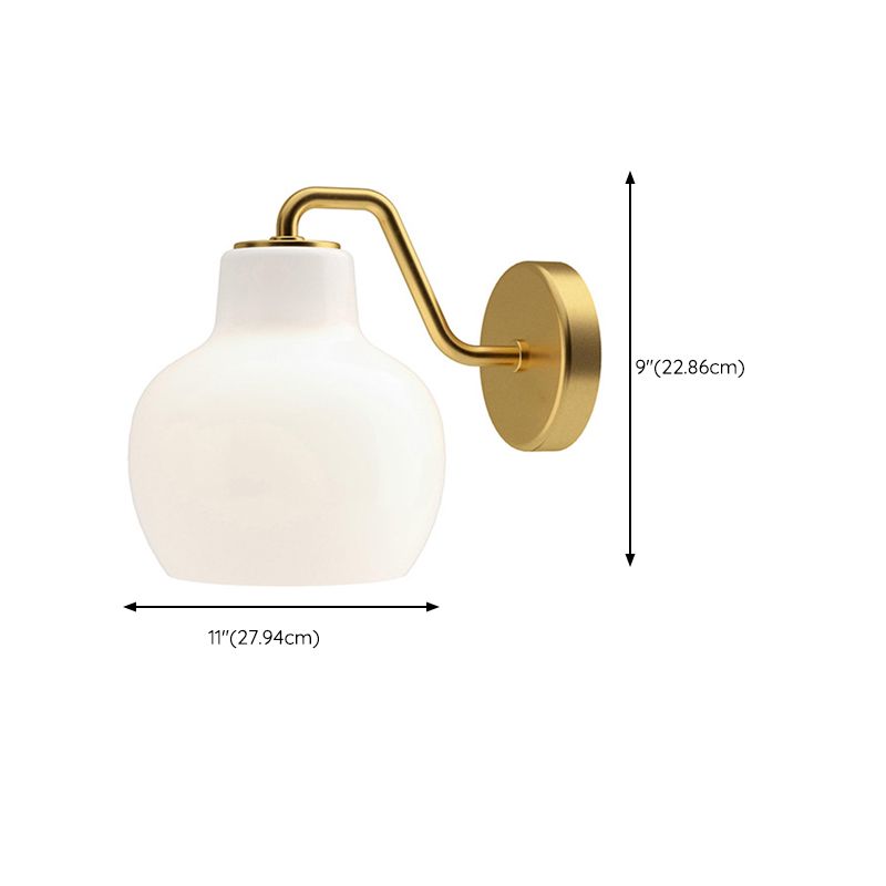 Valentina Vintage LED Lampada da Parete Metallo Vetro Bianco Soggiorno/Camera da Letto