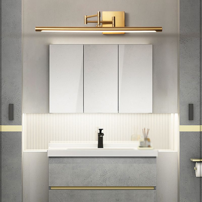 Arisha Moderno Classico LED Applique Metallo Oro Specchio Bagno