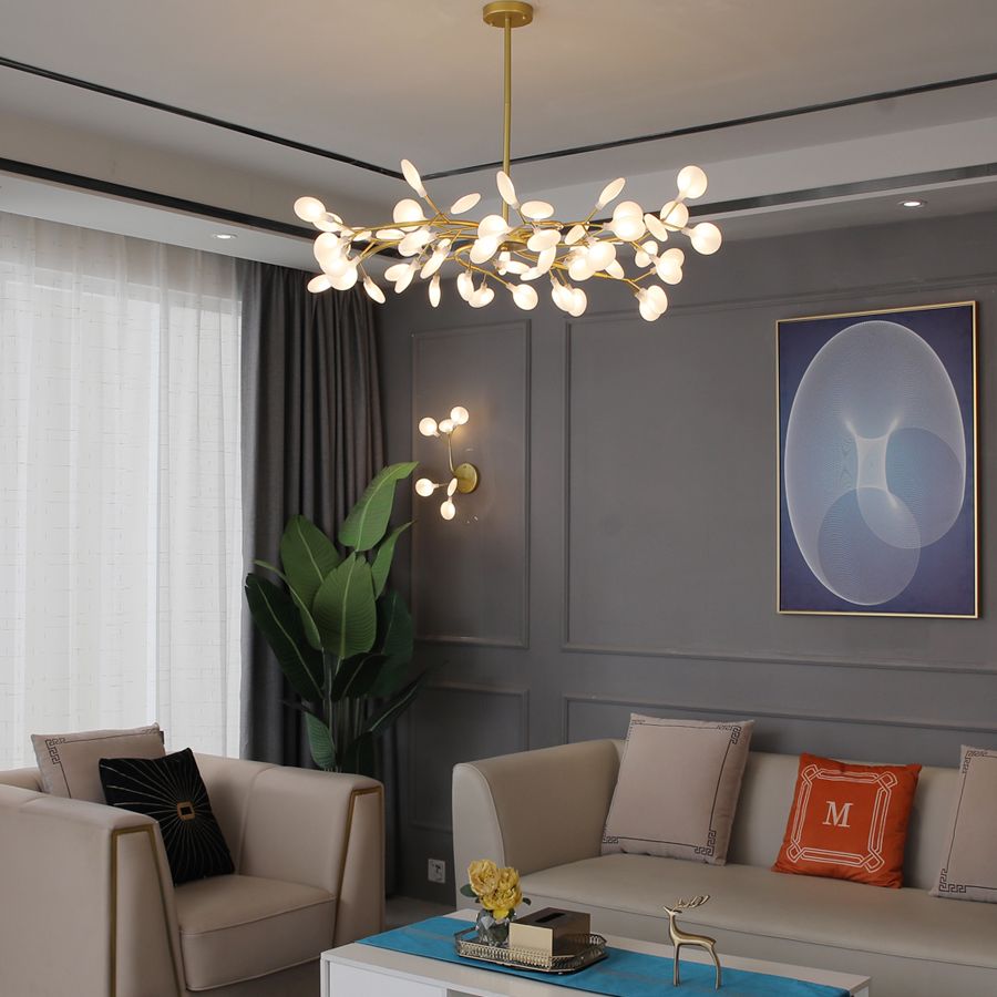 Olivia Speciale Bellissimo LED Lampada a Sospensione Artistic Metallo/Acrilico Nero/Oro Camera da Letto