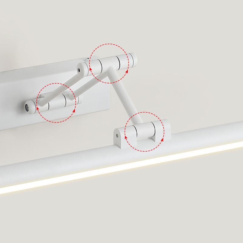Arisha Minimalista LED Applique Specchio Bagno Metallo Bianco