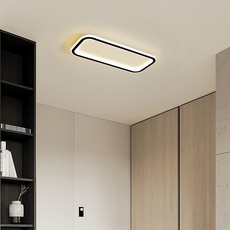 Arisha Minimaliste Rettangolare Metallo/Silicone Plafoniere Soggiorno