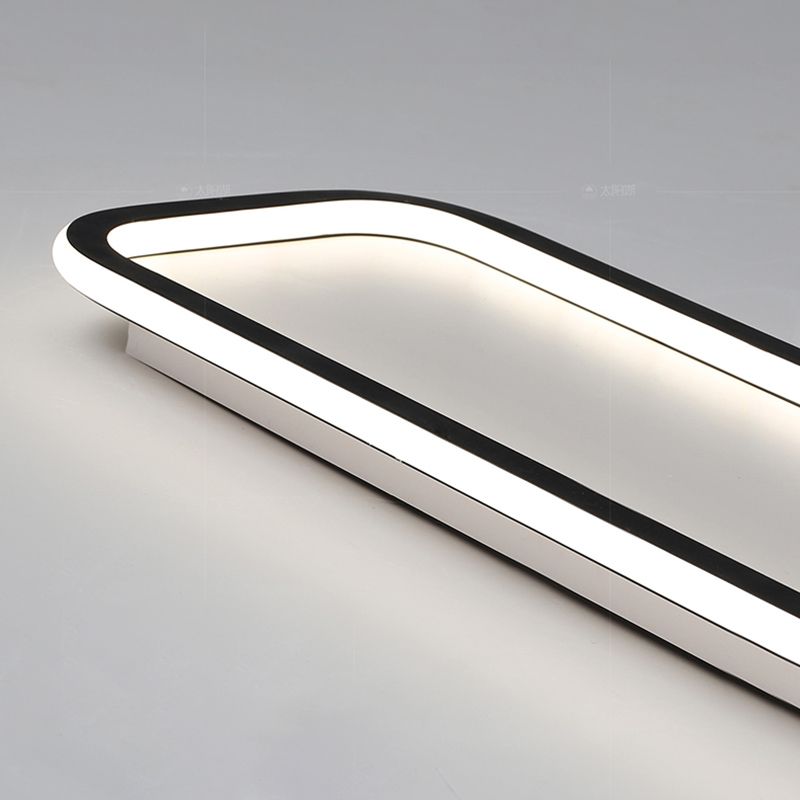 Arisha Minimaliste Rettangolare Metallo/Silicone Plafoniere Soggiorno
