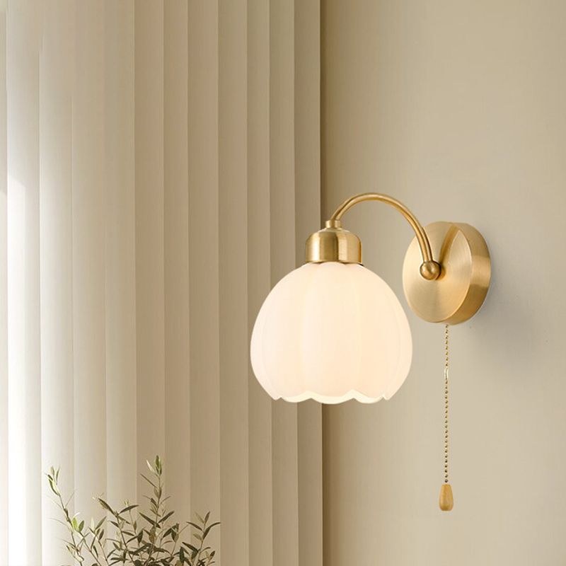 Arisha Nordica Vetro Metallo Fiore Applique Sala da Pranzo