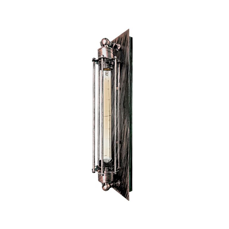 Silva Vintage LED Cilindro Metallo Applique Nero/Rosso/Argento/Oro Bagno/Camera da Letto/Soggiorno