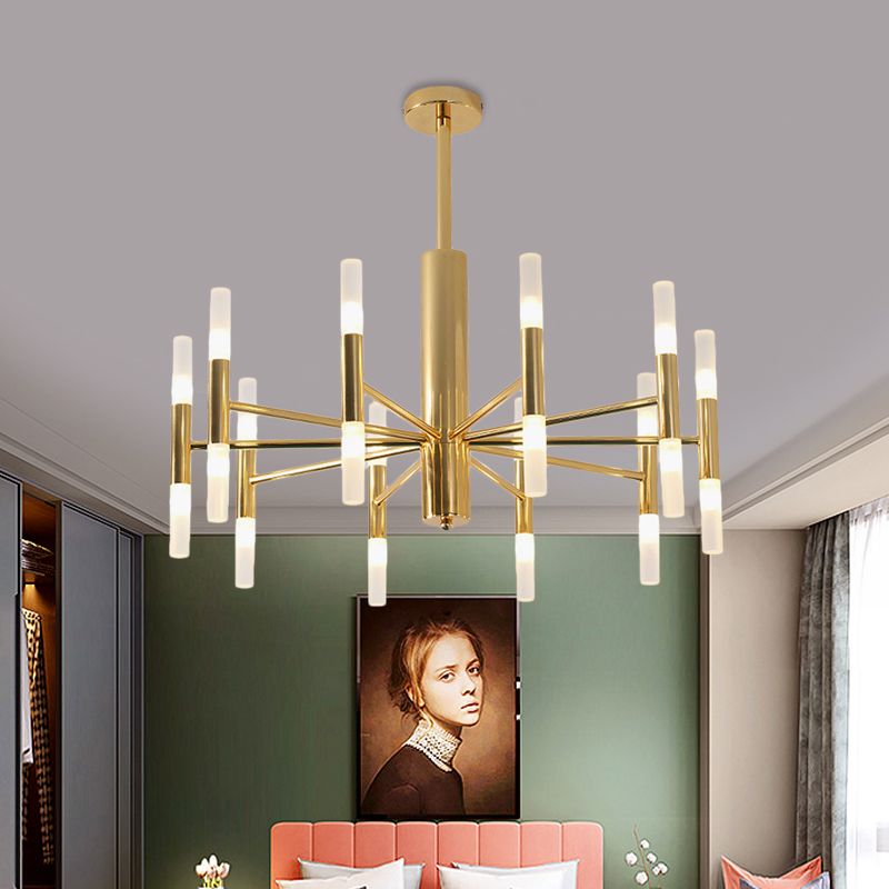 Marilyn Lampada a Sospensione LED Moderno Metallo Cilindrico Oro Soggiorno/Camera da Letto