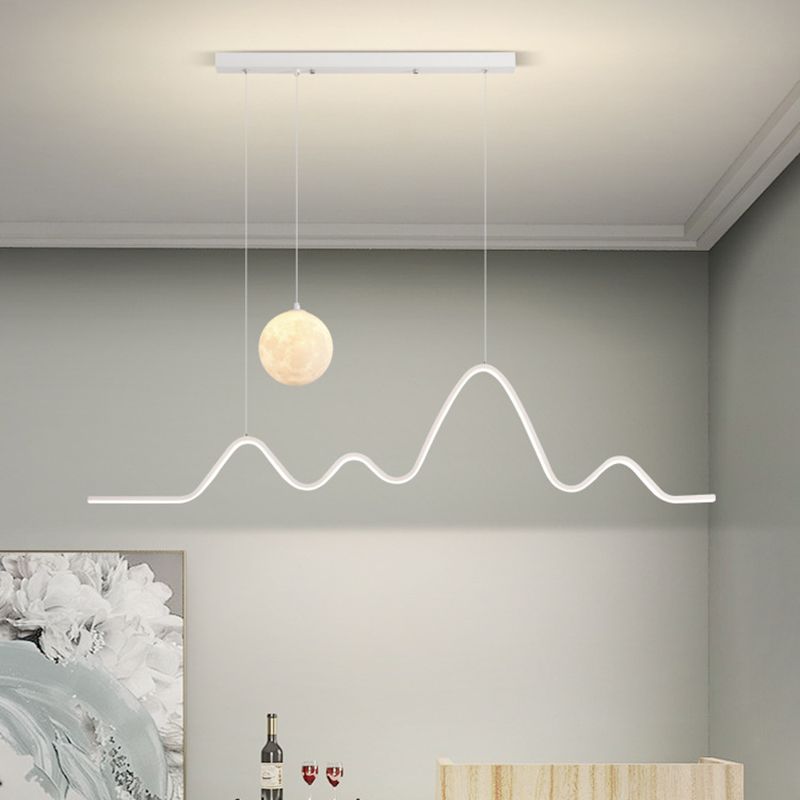 Arisha Lusso Onda Luna Metallo Silicagel Lampade a Sospensione
