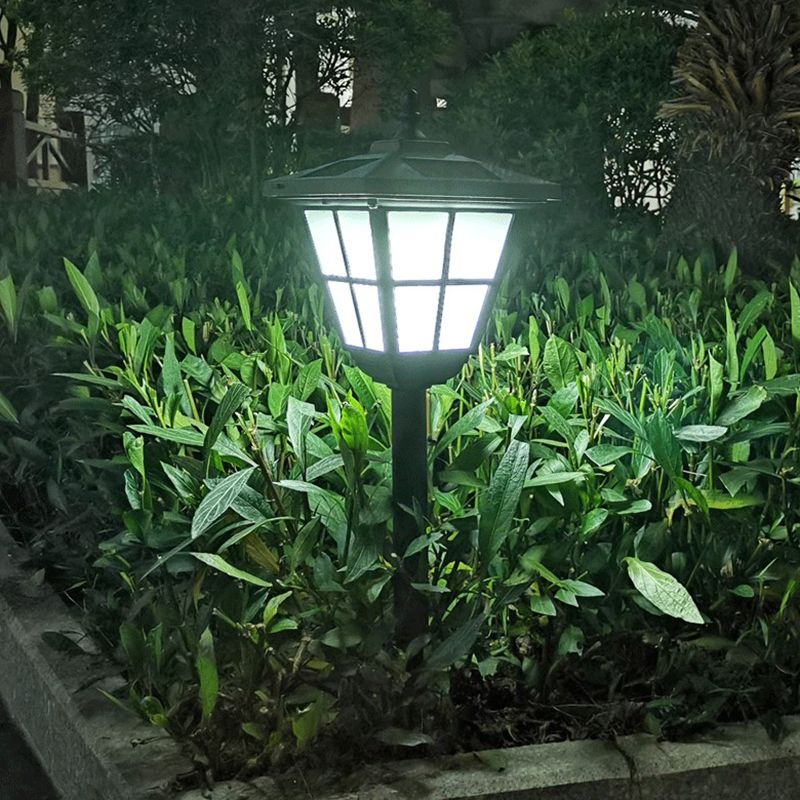 Ray Moderno Lanterna Solare Metallo Lampade da Esterno Nero