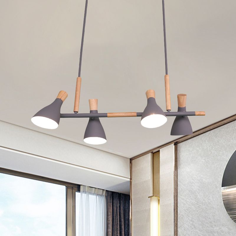 Valentina Lampade a Sospensione Nordico Corda Legno Bianco/Verde/Grigio