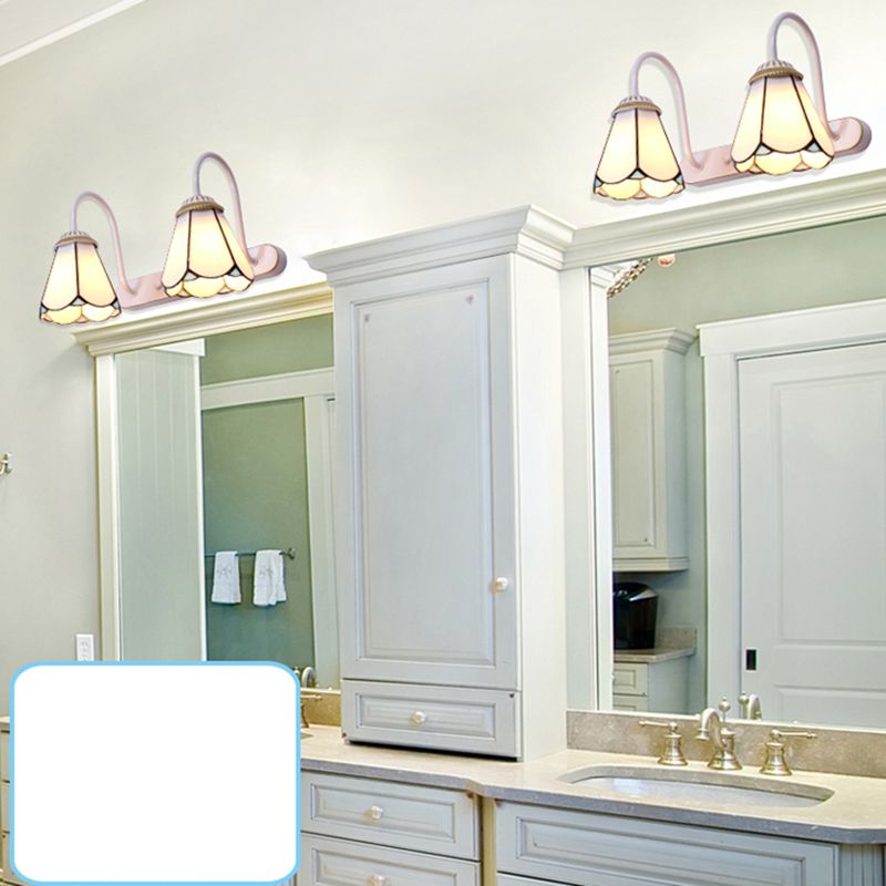Arisha Minimalismo LED Applique Metallo Nero/Bianco/Blu Fiore Soggiorno/Camera da Letto/Bagno