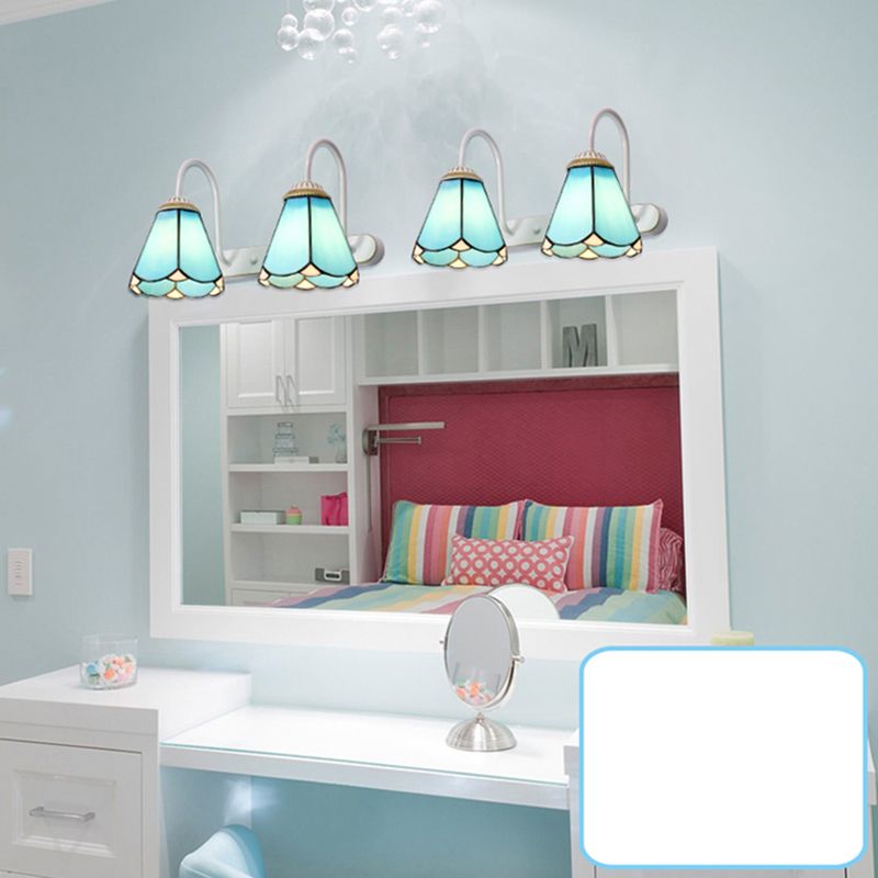 Arisha Minimalismo LED Applique Metallo Nero/Bianco/Blu Fiore Soggiorno/Camera da Letto/Bagno