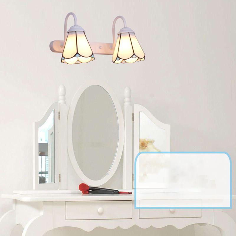 Arisha Minimalismo LED Applique Metallo Nero/Bianco/Blu Fiore Soggiorno/Camera da Letto/Bagno