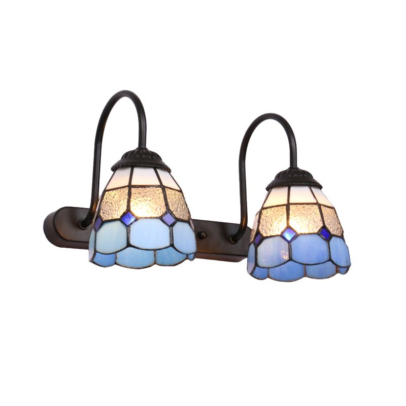 Arisha Minimalismo LED Applique Metallo Nero/Bianco/Blu Fiore Soggiorno/Camera da Letto/Bagno