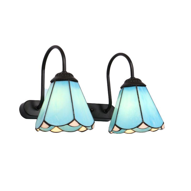 Arisha Minimalismo LED Applique Metallo Nero/Bianco/Blu Fiore Soggiorno/Camera da Letto/Bagno