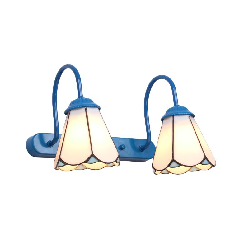 Arisha Minimalismo LED Applique Metallo Nero/Bianco/Blu Fiore Soggiorno/Camera da Letto/Bagno