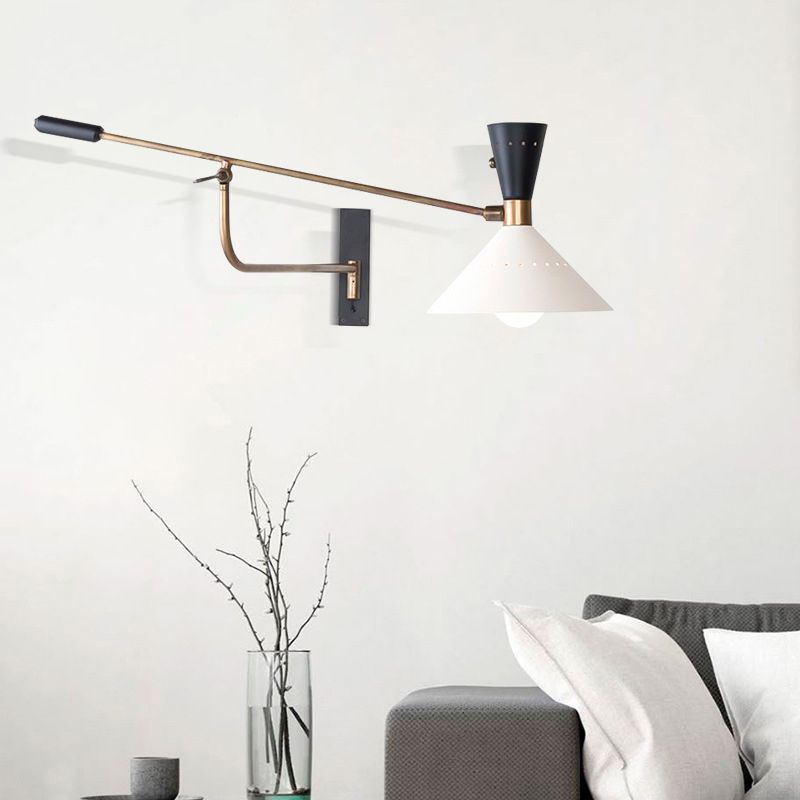 Arisha Moderni LED Applique Nordic Creative Regolabile Metallo Bianco Soggiorno/Camera da Letto