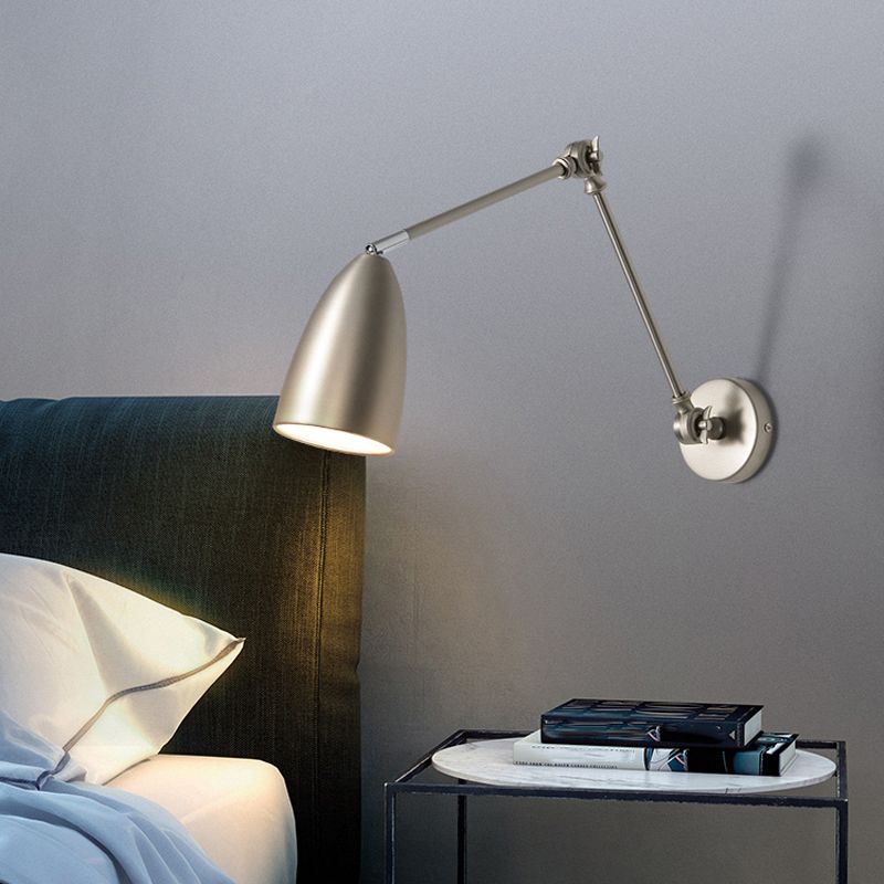 Epoch Moderni LED Applique Metallo 3 Colori Regolabile Nero/Bianco/Nichel Soggiorno/Camera da Letto
