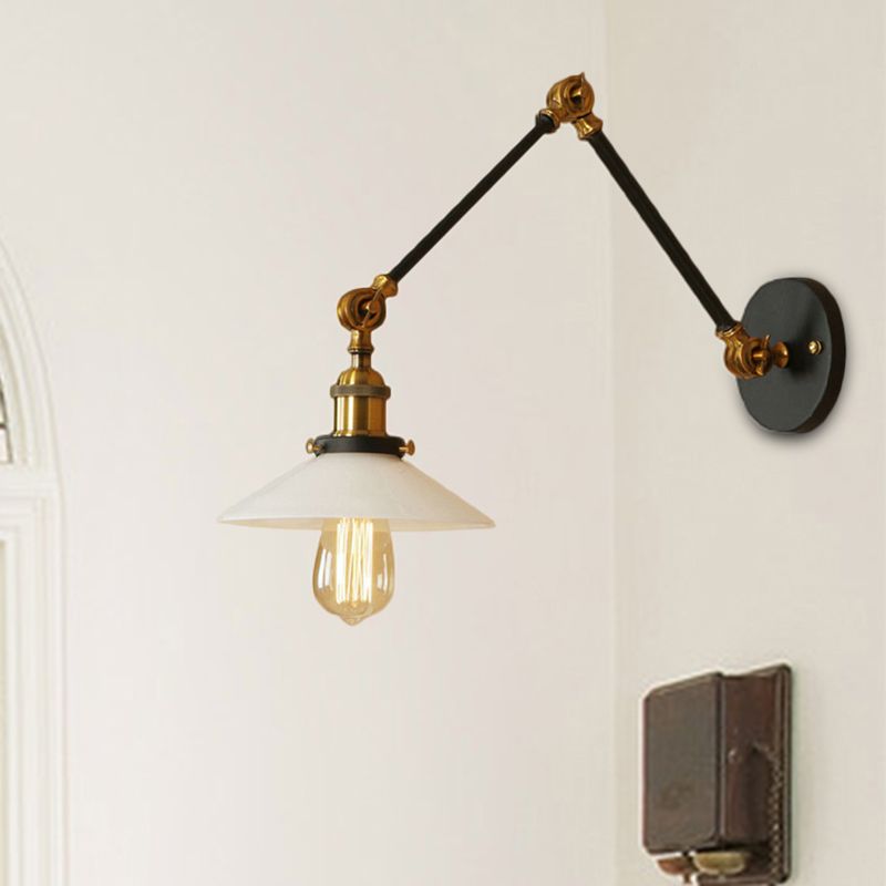 Alessio Design LED Applique Retro Piatto Metallo Regolabile Soggiorno/Camera da Letto