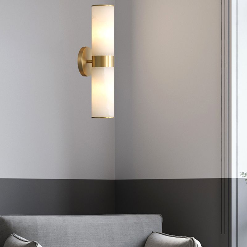 ArishaModerno LED Applique Doppio Intestazione Metallo Pietra Ottone Soggiorno/Camera da Letto/Bagno