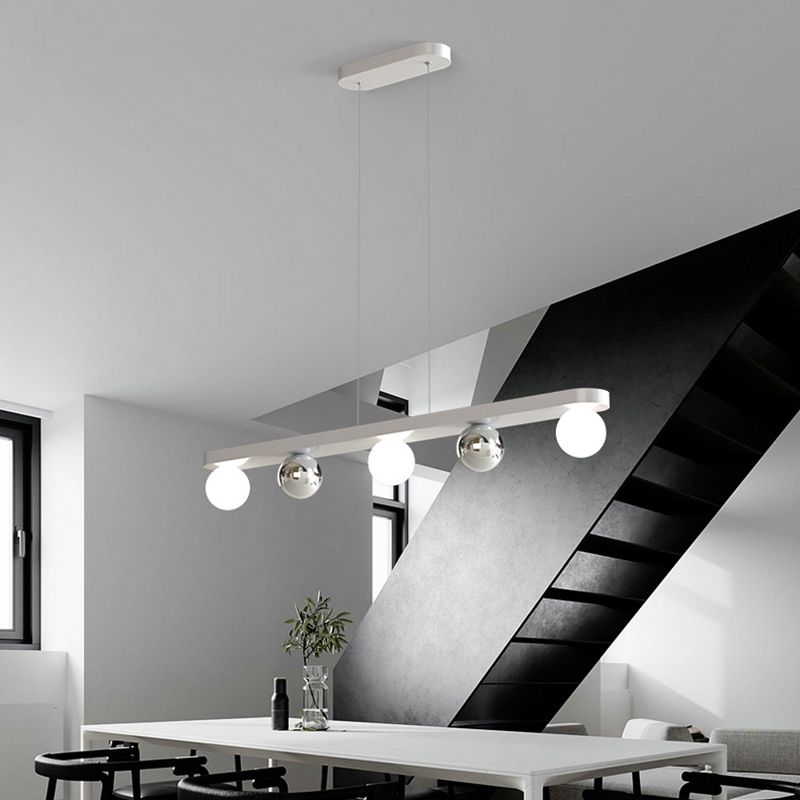 Valentina Moderno Lineare LED Lampade a Sospensione Argento Metallo Acrilico Soggiorno/Camera da Letto/Sala da Pranzo