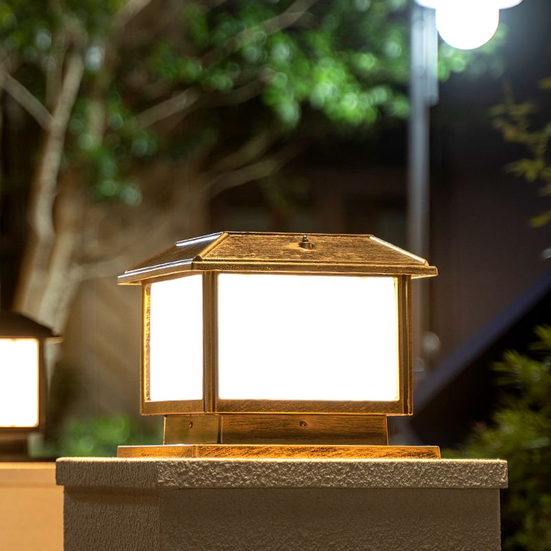 Ray Vintage LED Rettangolare Solare Metallo Applique da Esterno