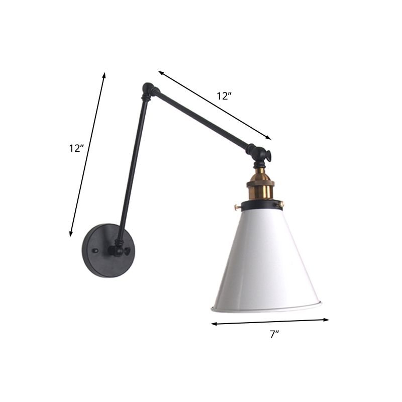 Epoch Minimalismo LED Applique Metallo Conico Regolabile Soggiorno