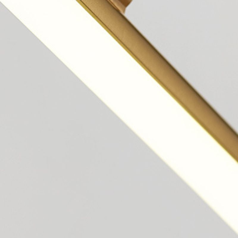 Tiffany Moderno LED Applique Specchio Lineare Vanità Metallo Acrilico Oro Bagno