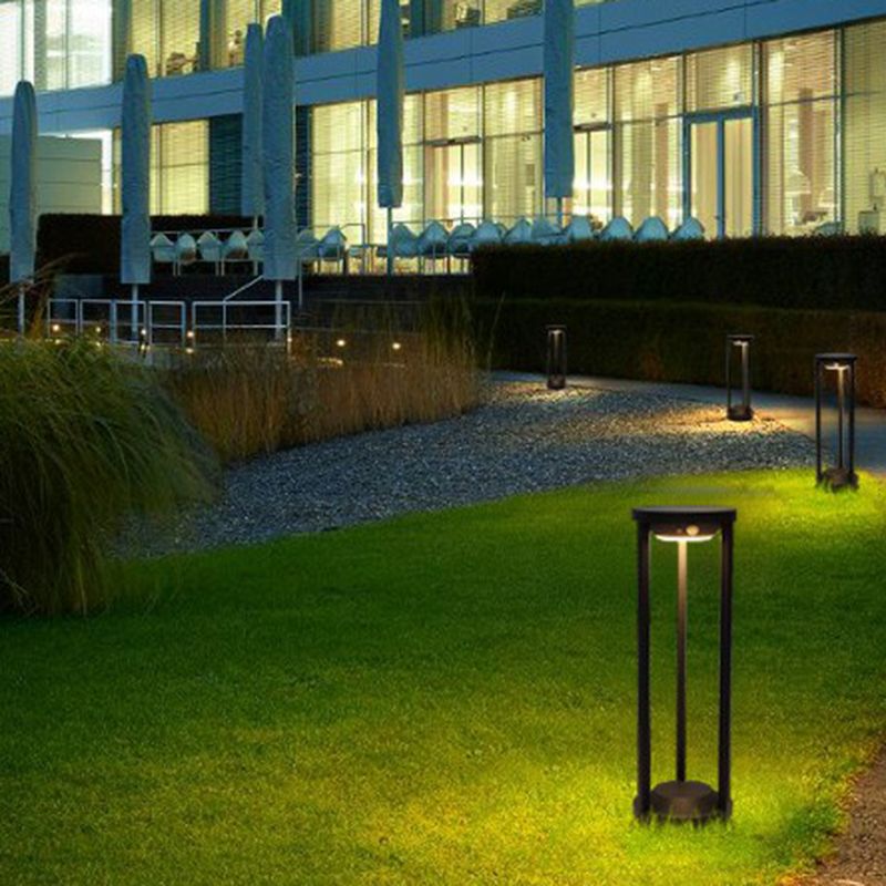 Ray Minimalista Cilindrico Solare LED Metallo Lampade da Esterno