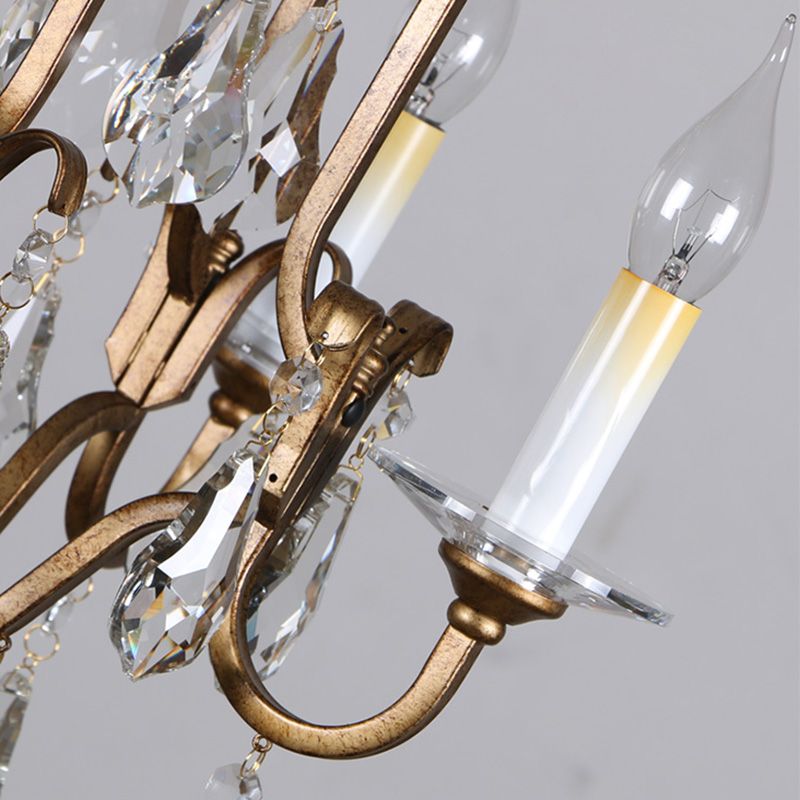 Silva Vintage Lusso Candela Cristallo Metallo Lampadari Soggiorno