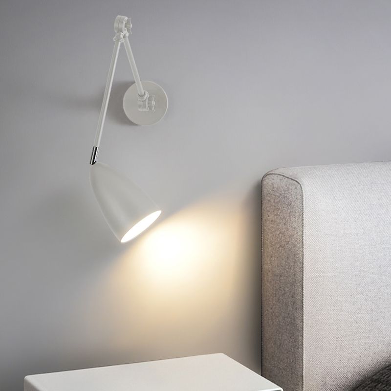 Epoch Moderni LED Applique Metallo 3 Colori Regolabile Nero/Bianco/Nichel Soggiorno/Camera da Letto