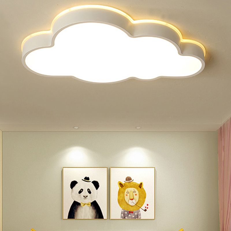 Arisha Plafoniere LED Moderno Nuvole Metallo Acrilico, Bianco