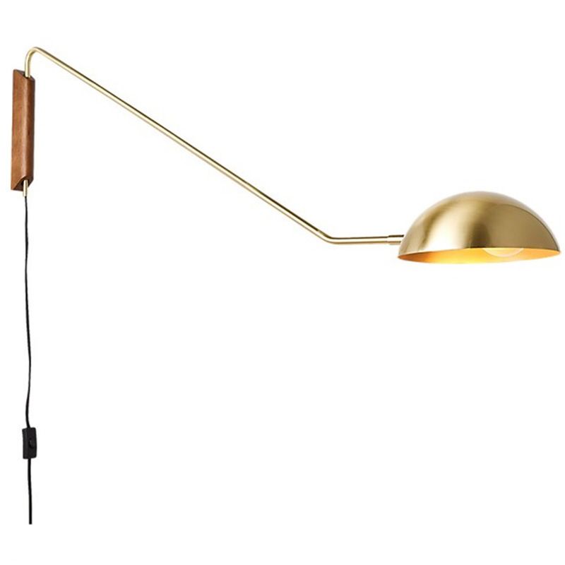 Epoch Applique Moderno, Metallo Regolabile, Nero/Oro,Soggiorno