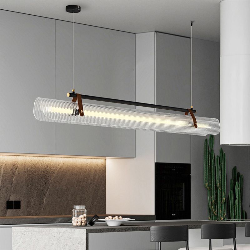 Arisha Lampade a Sospensione Acrilico/Metallo Nero/Oro LED