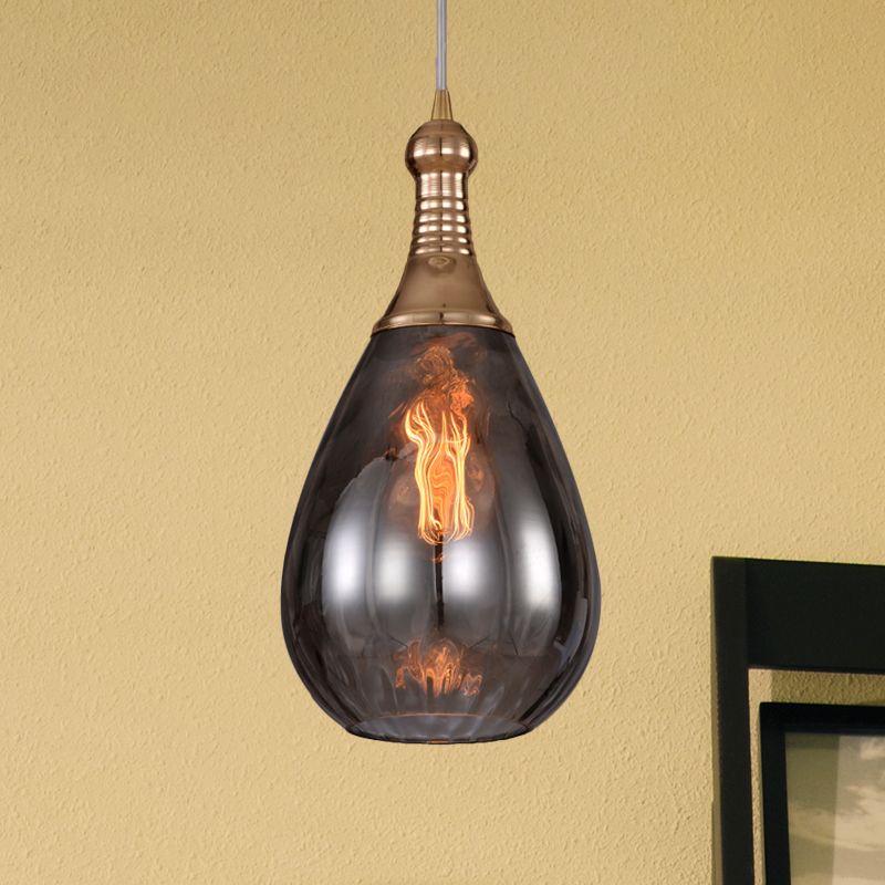 Avi Industriale Teardrop Vetro Lampada a Sospensione Soggiorno