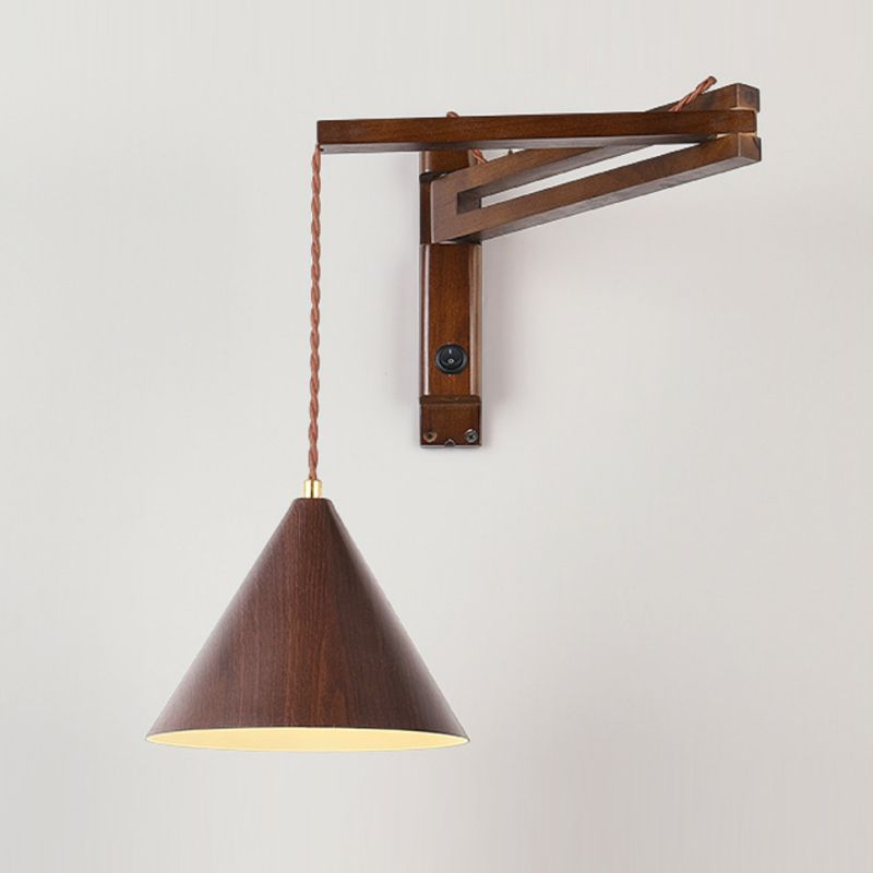 Muto Vintage LED Applique Legno/Metallo Legno/Noce Soggiorno