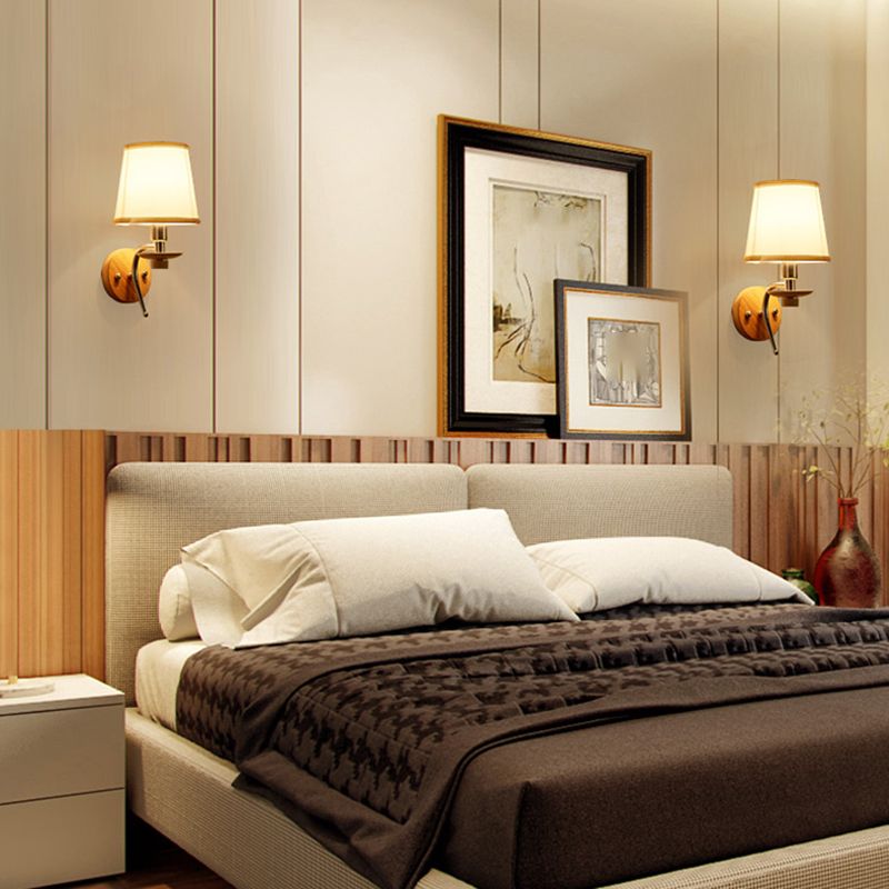 Tiffany Moderno LED Geometrica Metallo Legno Vanità Applique Camera da Letto/Bagno
